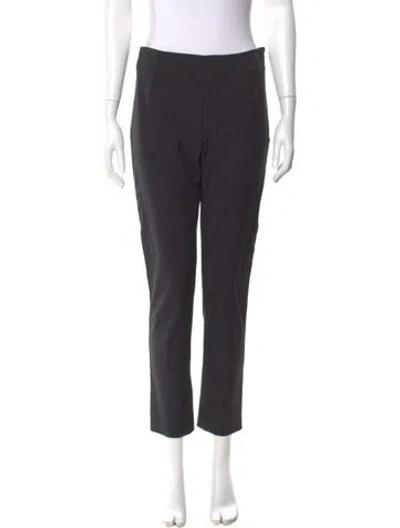 Pre-owned Lela Rose Straight Leg Pants In Gray