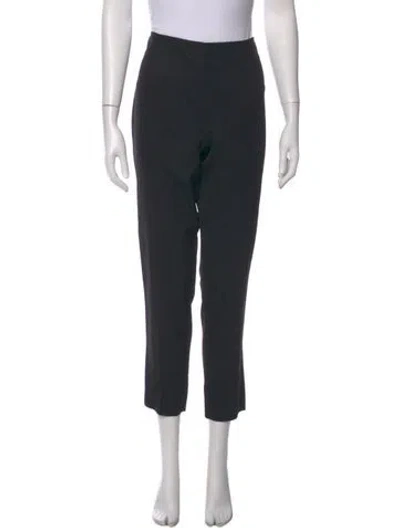 Pre-owned Lela Rose Straight Leg Pants In Gray