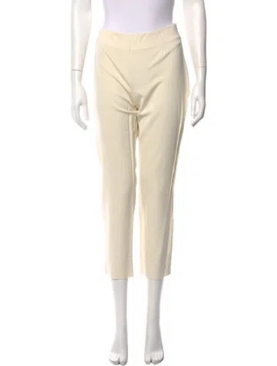 Pre-owned Lela Rose Straight Leg Pants In Neutral
