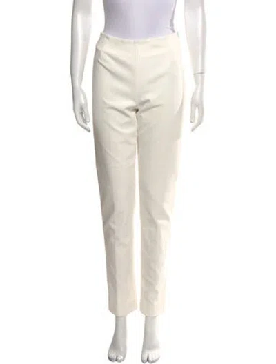 Pre-owned Lela Rose Straight Leg Pants In Neutral