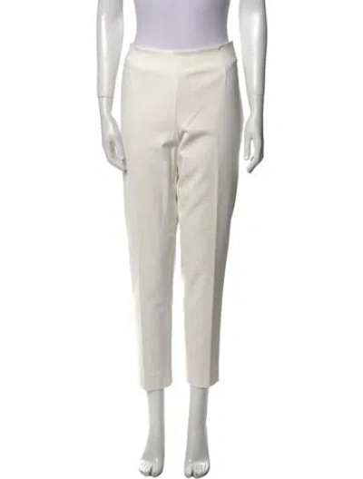 Pre-owned Lela Rose Straight Leg Pants In Neutral