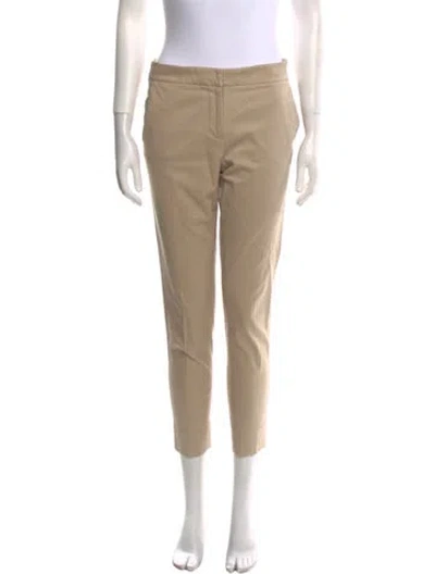 Pre-owned Lela Rose Straight Leg Pants In Neutral