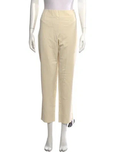 Pre-owned Lela Rose Straight Leg Pants In Neutral