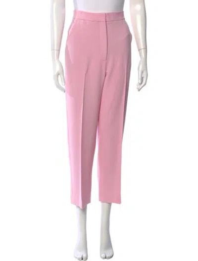 Pre-owned Lela Rose Straight Leg Pants In Pink