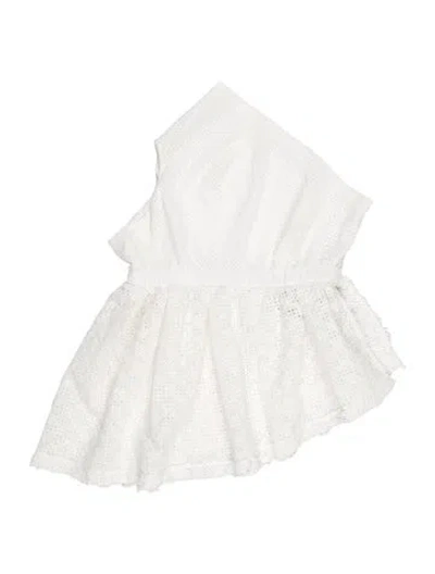 Pre-owned Lela Rose Strapless Crop Top In Blue