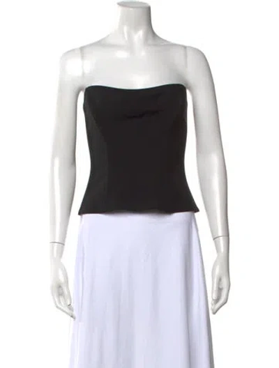 Pre-owned Lela Rose Strapless Top In Black