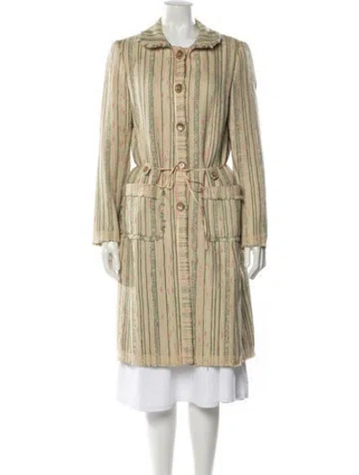 Pre-owned Lela Rose Striped Jacket In Neutral