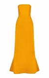 Lela Rose Taffeta Strapless Gown