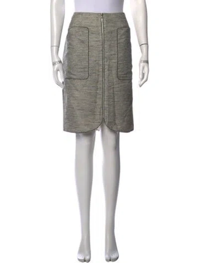 Pre-owned Lela Rose Tweed Pattern Knee-length Skirt In Black/neutrals