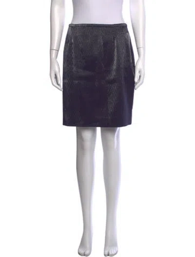 Pre-owned Lela Rose Tweed Pattern Mini Skirt In Purple