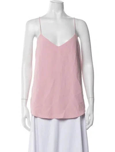 Pre-owned Lela Rose V-neck Sleeveless Top In Pink
