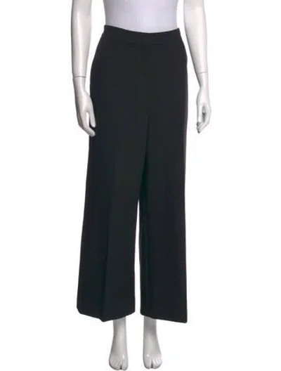 Pre-owned Lela Rose Wide Leg Pants In Black