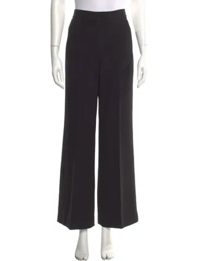Pre-owned Lela Rose Wide Leg Pants In Black