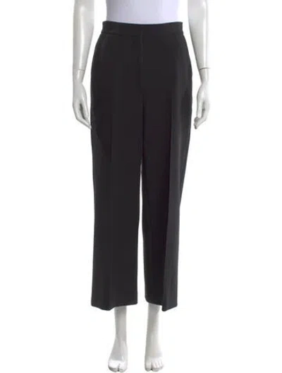 Pre-owned Lela Rose Wide Leg Pants In Black