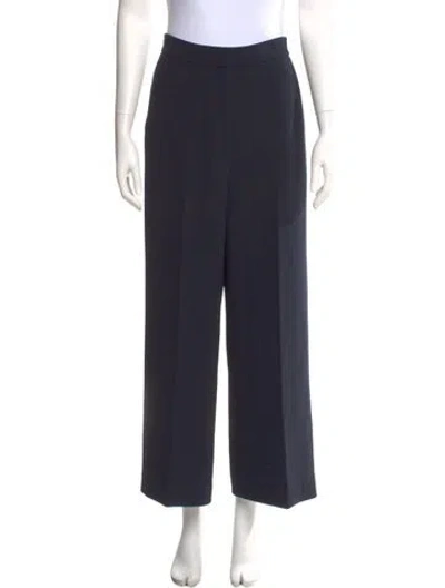 Pre-owned Lela Rose Wide Leg Pants In Blue