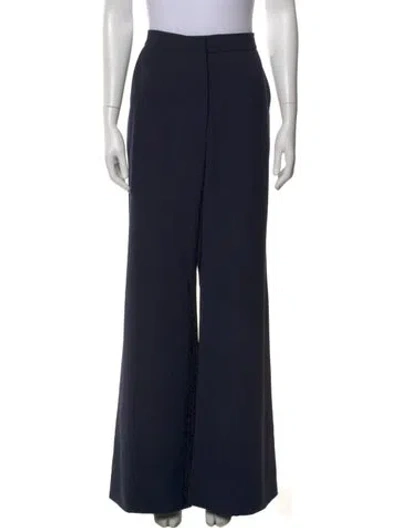 Pre-owned Lela Rose Wide Leg Pants In Blue