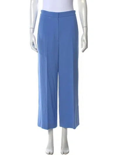 Pre-owned Lela Rose Wide Leg Pants In Blue