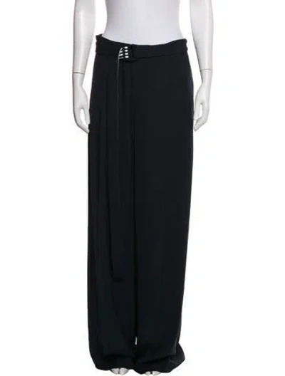 Pre-owned Lela Rose Wide Leg Pants In Blue