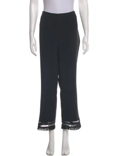 Pre-owned Lela Rose Wide Leg Pants In Gray