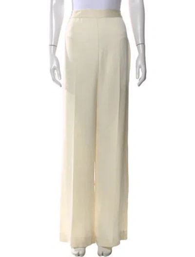 Pre-owned Lela Rose Wide Leg Pants In Neutral