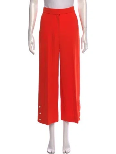 Pre-owned Lela Rose Wide Leg Pants In Orange