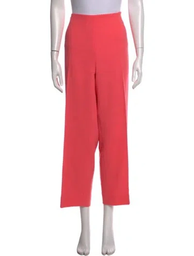 Pre-owned Lela Rose Wide Leg Pants In Pink