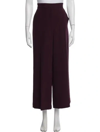 Pre-owned Lela Rose Wide Leg Pants In Purple