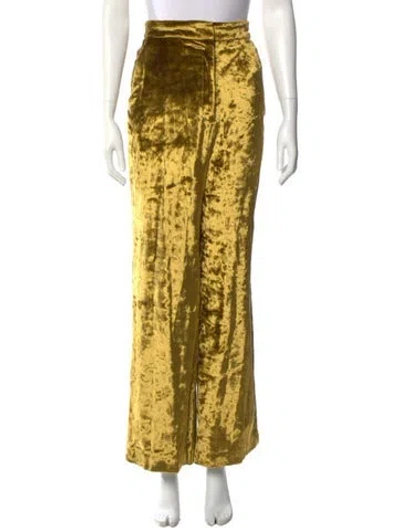 Pre-owned Lela Rose Wide Leg Pants W/ Tags In Yellow