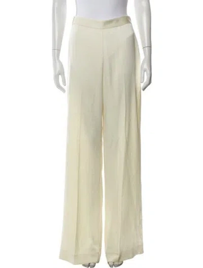 Pre-owned Lela Rose Wide Leg Pants W/ Tags In Yellow