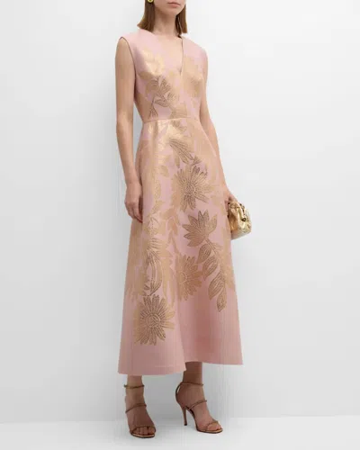 Lela Rose Women's Blair Midi Dress In Blush In Pink