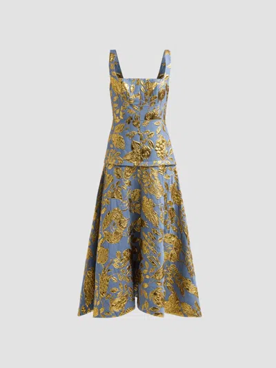 Lela Rose Women's Floral Metallic Fil Coupé Cocktail Dress In Multi