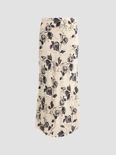 Lela Rose Women's Sophie Floral Burnout Chiffon Maxi Skirt In Pink