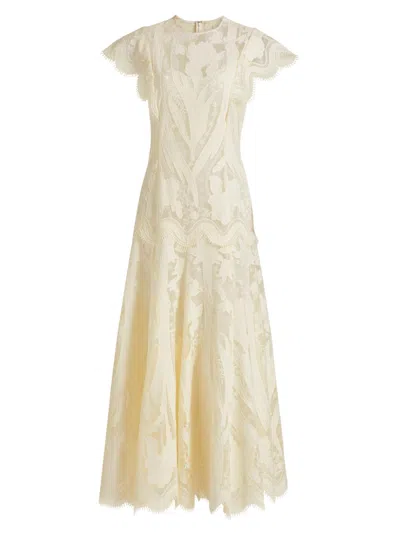 Lela Rose A-line Dress In Neutral