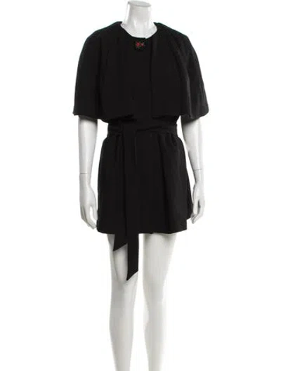 Pre-owned Lela Rose Wool Coat W/ Tags In Black