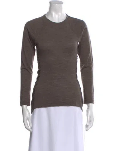 Pre-owned Lela Rose Wool Crew Neck T-shirt In Gray