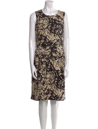 Pre-owned Lela Rose Wool Knee-length Dress In Black
