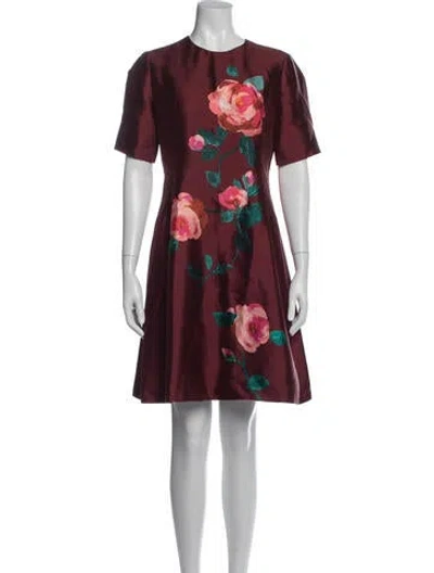 Pre-owned Lela Rose Wool Knee-length Dress In Multicolor