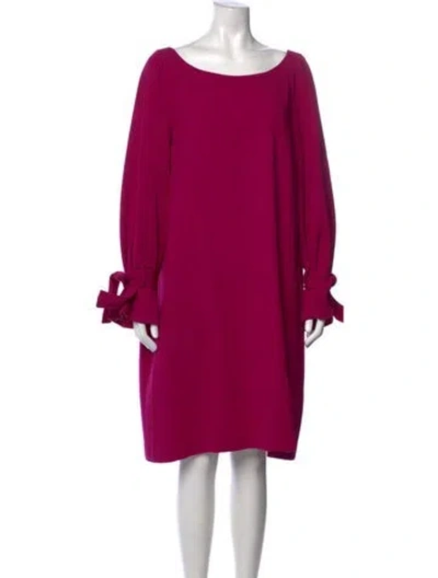 Pre-owned Lela Rose Wool Knee-length Dress In Pink