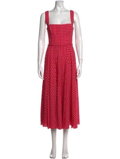 Pre-owned Lela Rose Wool Midi Length Dress In Multi