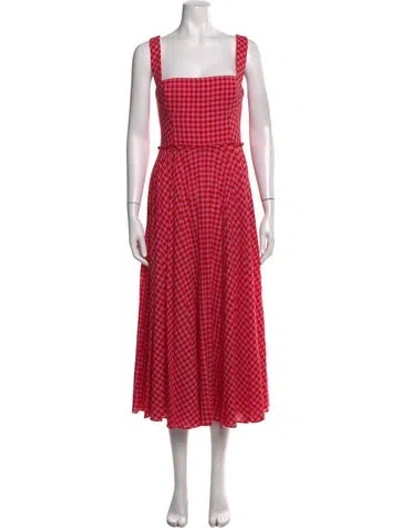 Pre-owned Lela Rose Wool Midi Length Dress In Multi