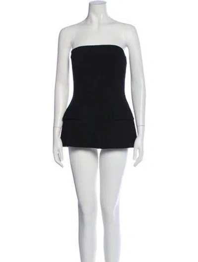 Pre-owned Lela Rose Wool Mini Dress In Black