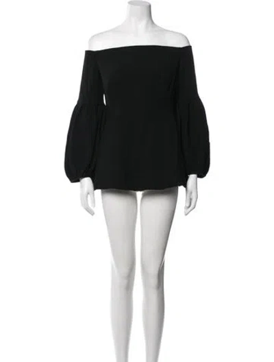 Pre-owned Lela Rose Wool Mini Dress In Black