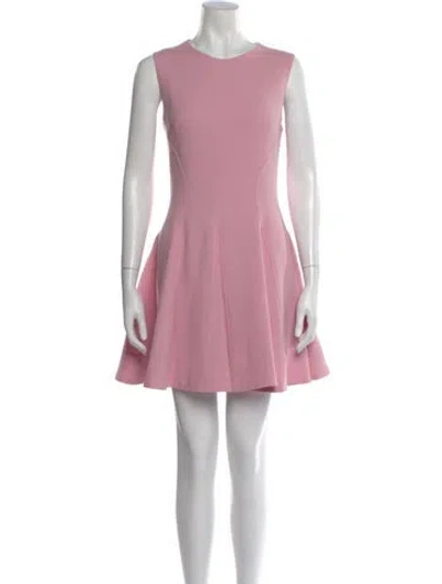 Pre-owned Lela Rose Wool Mini Dress In Pink