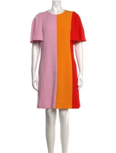 Pre-owned Lela Rose Wool Mini Dress In Pink