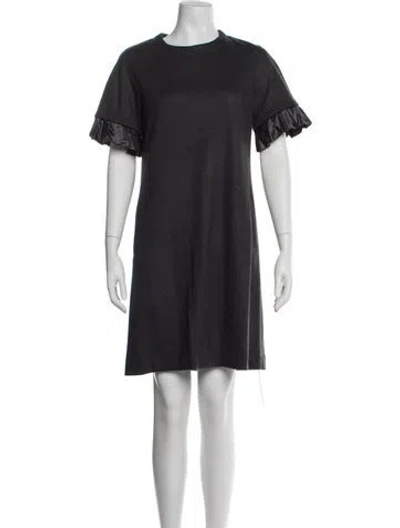 Pre-owned Lela Rose Wool Mini Dress In Purple