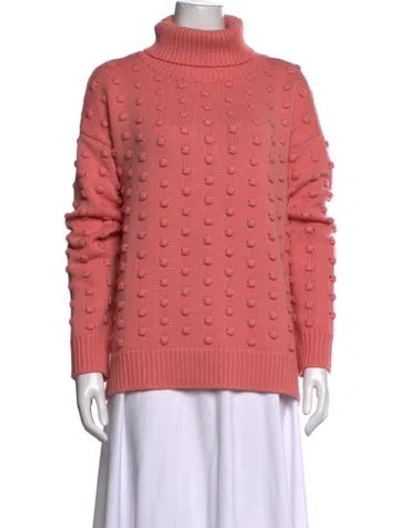 Pre-owned Lela Rose Wool Patterned Sweater In Pink