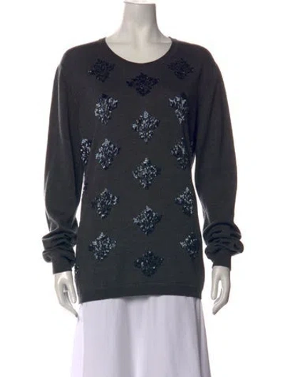 Pre-owned Lela Rose Wool Patterned Top In Multicolor