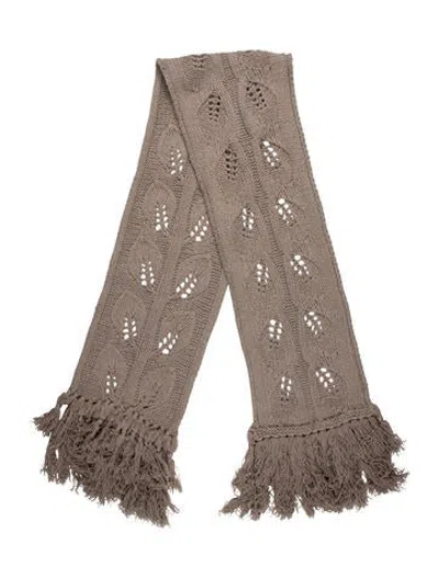 Pre-owned Lela Rose Wool Scarf In Neutrals