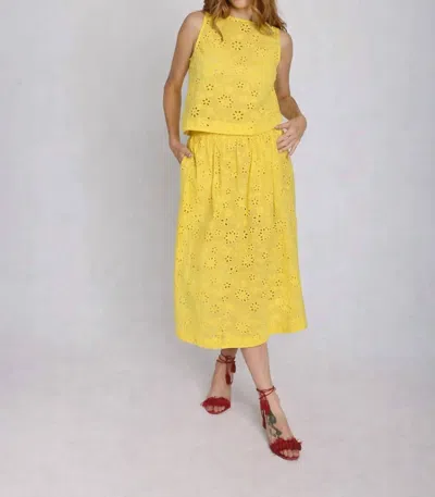 Lele De Baltzac Fenice Skirt In Chartreuse In Yellow