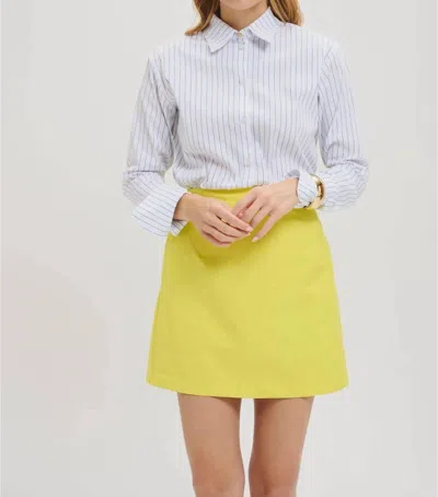 Lele De Baltzac Vanessa Skirt In Chartreuse In Yellow
